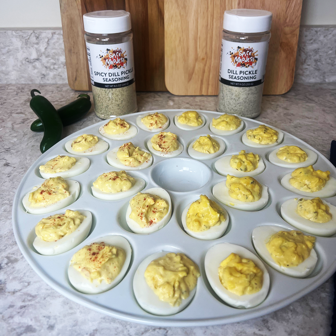 Dill Pickle Deviled Eggs Recipe | Tangy, Creamy, and Pickle-Perfect – Spice Madness
