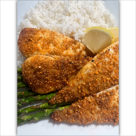 Citrus Ginger Flounder with Garlic Butter