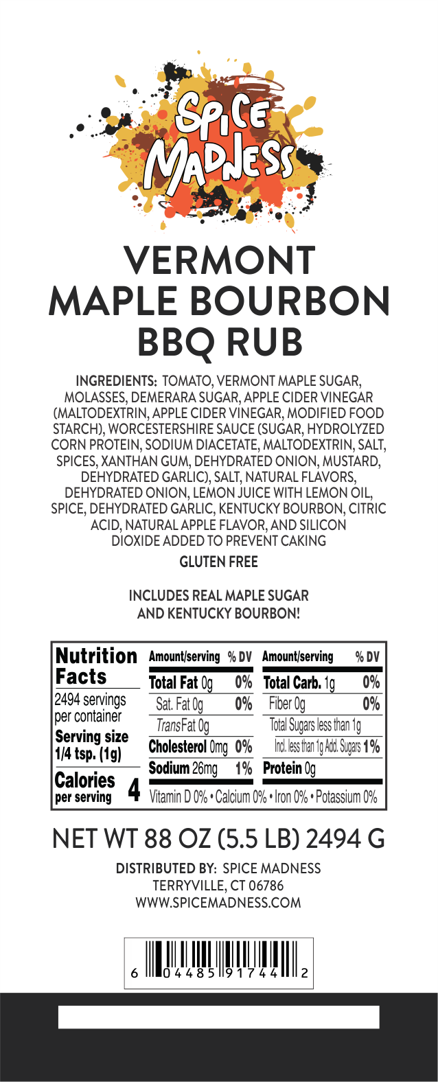 Vermont Maple Bourbon BBQ Rub