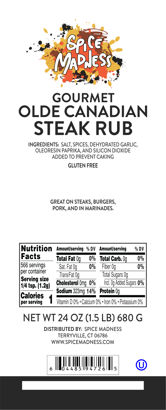 Olde Canadian Steak Rub