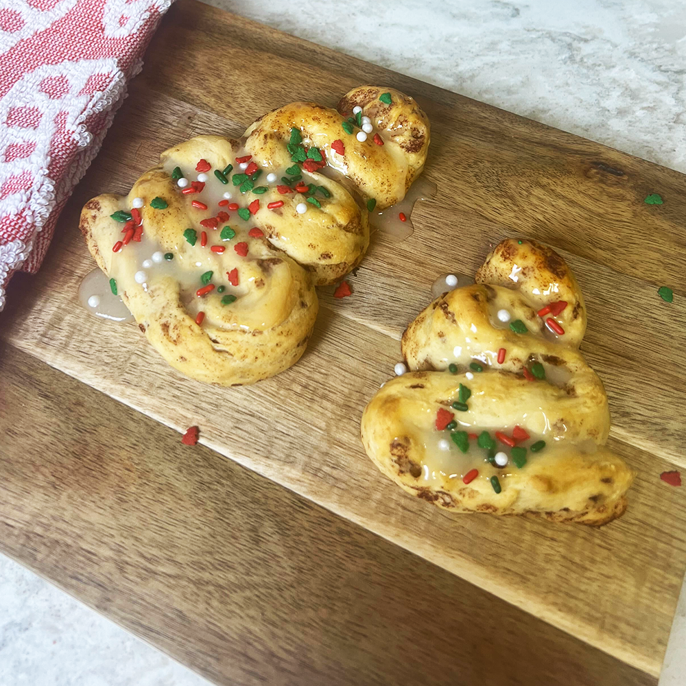 Festive Christmas Tree Cinnamon Rolls