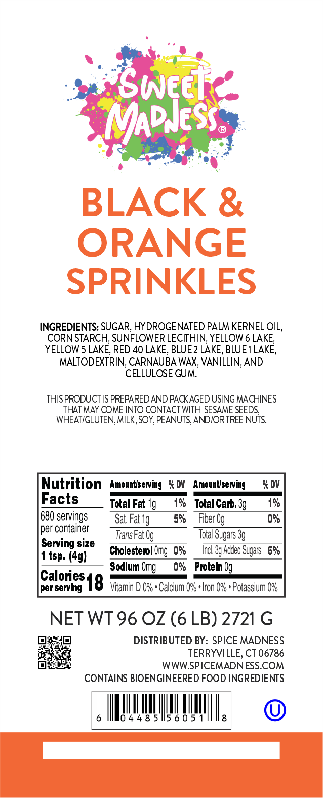 Black & Orange Sprinkles