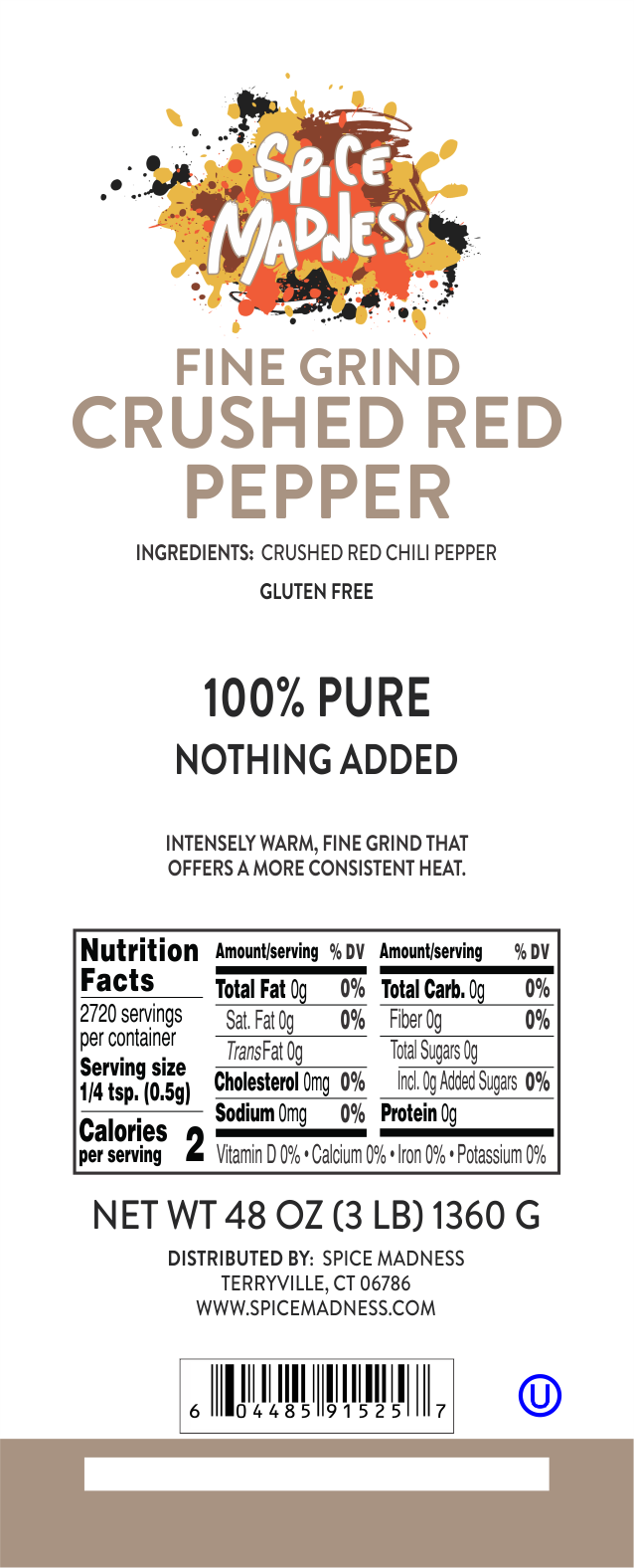 Crushed Red Pepper, Fine Grind