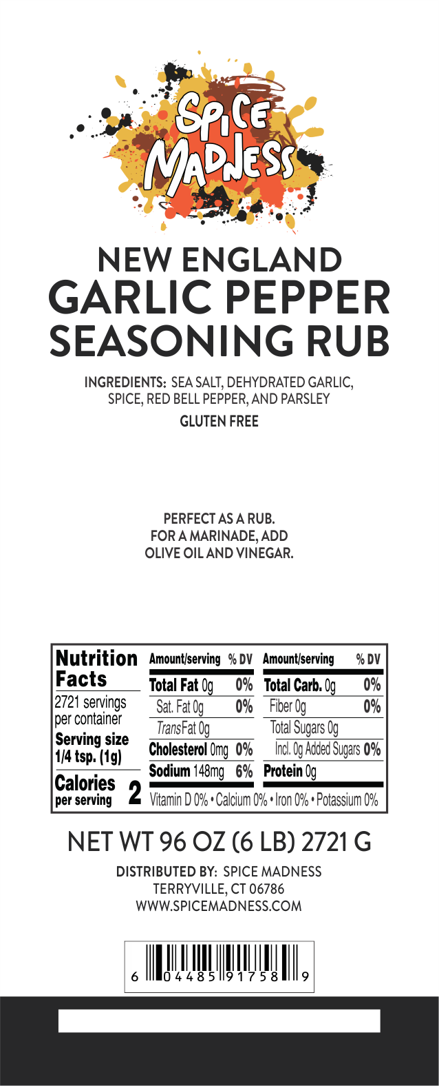 New England Garlic Pepper Rub