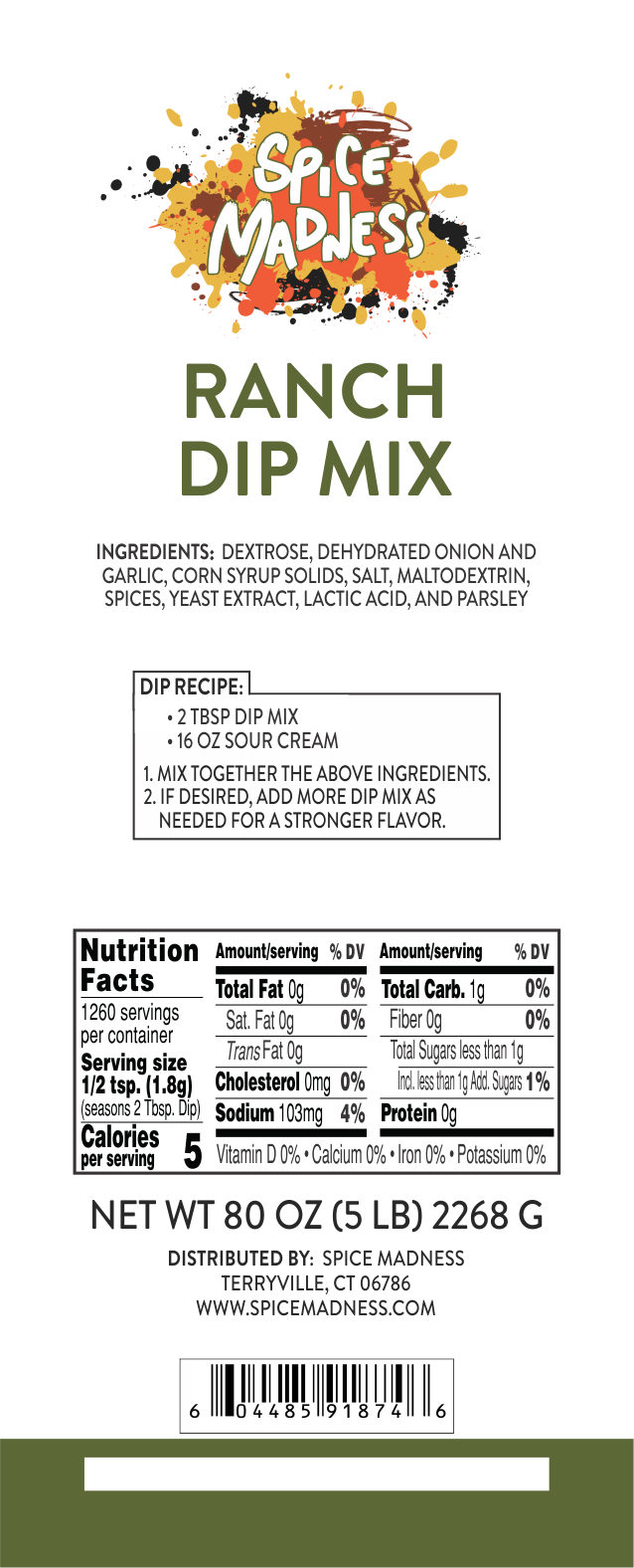 Ranch Dip Mix