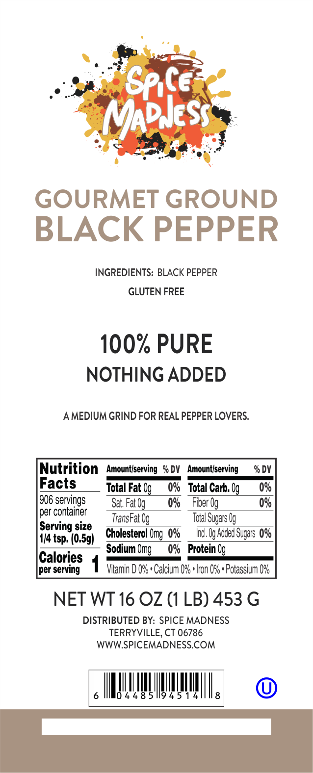Black Pepper, Gourmet Ground