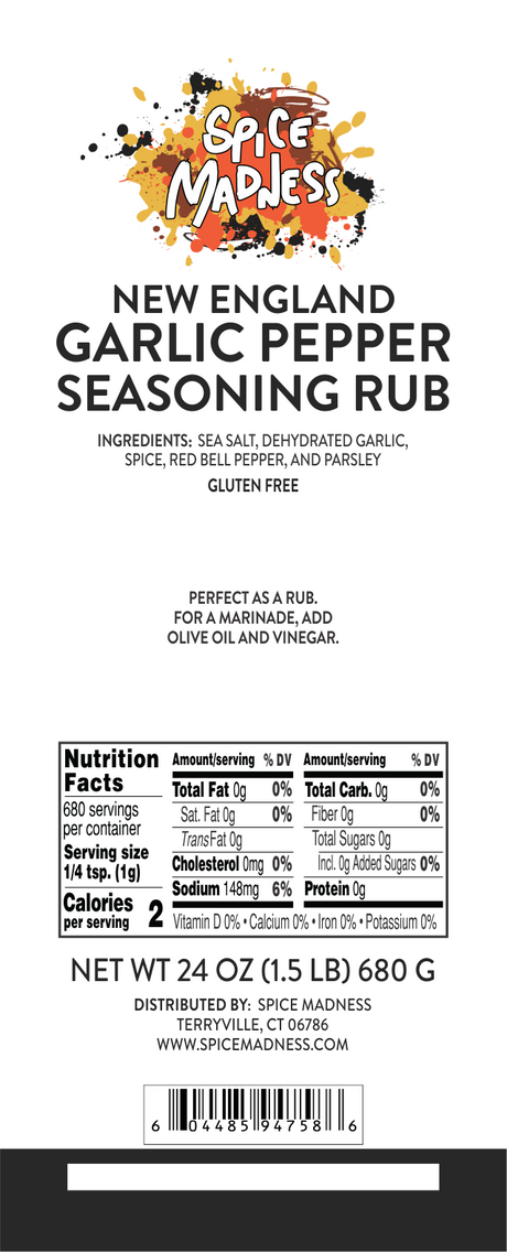 New England Garlic Pepper Rub