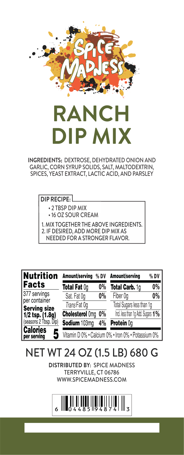 Ranch Dip Mix